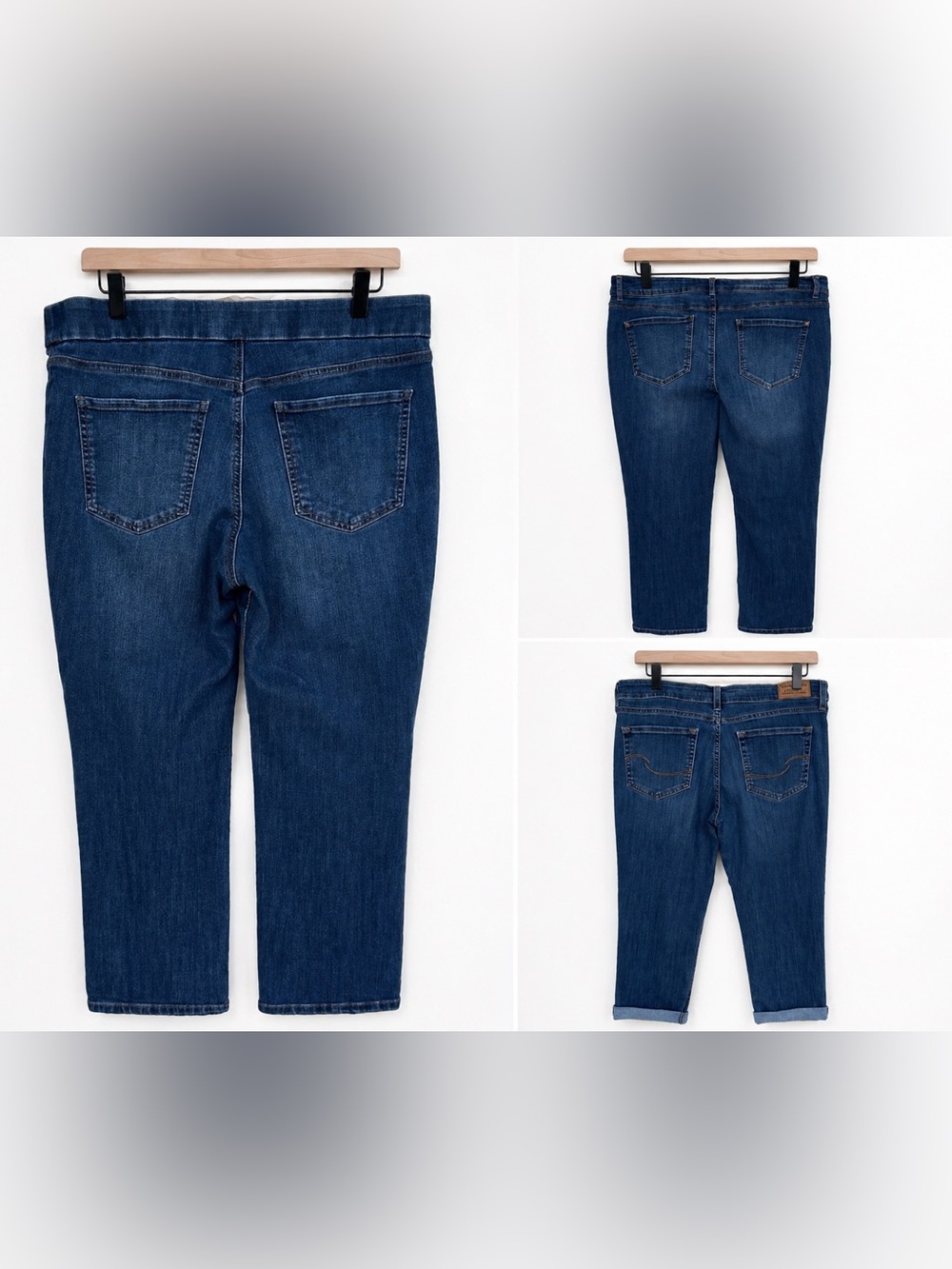 Women’s Jean Bundle 3 Pair Levi’s Kim Rogers Denim Petite Size 14 32 Stretch